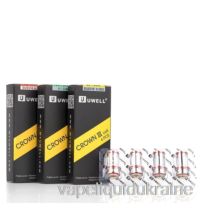 Vape Liquid Ukraine Uwell Crown 3 III Replacement Coils 0.25ohm SUS316 Parallel Coils